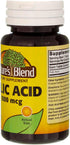 Nature’s Blend Folic Acid 1000mcg Tablets, 100 Count, 2 Pack