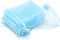 100Pcs Organza Bags, 5x7 Inch Sky Blue Sheer Baby Shower Party Favor Bags with Drawstring for Wedding Candy Pouches