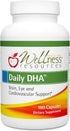 Wellness Resources Daily DHA - DHA Fish Oil in TG Form, Highest Potency & Purity, 180 Capsules