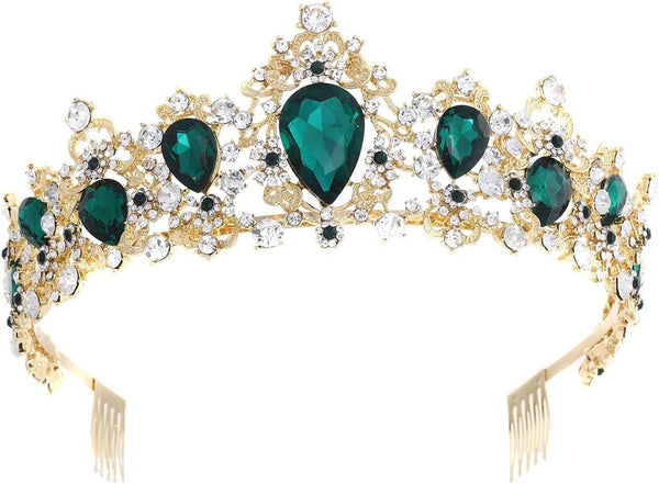 Rhinestone Tiaras and Crowns for Women, Pageant Crown with Comb, Crystal Bridal Tiara, Hair Accessories