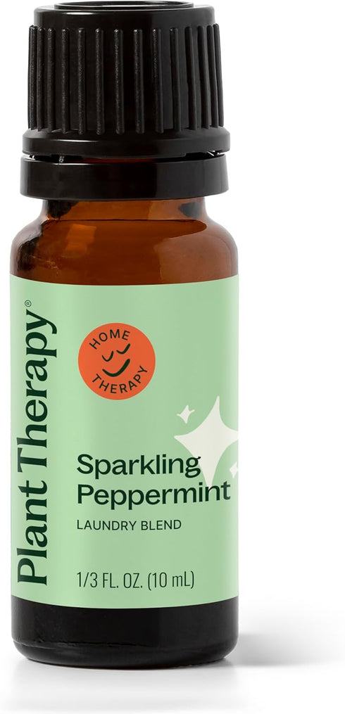 Plant Therapy Sparkling Peppermint Laundry Essential Oil Blend, 10 mL (1/3 oz) Pure, Undiluted Wash Fragrance and Scent
