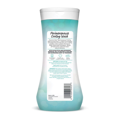 Summer's 15 Oz Eve Perimenopause Cooling Wash, Cooling pH-Balanced Formua with Eucalyptus to Remove Odor, Fl