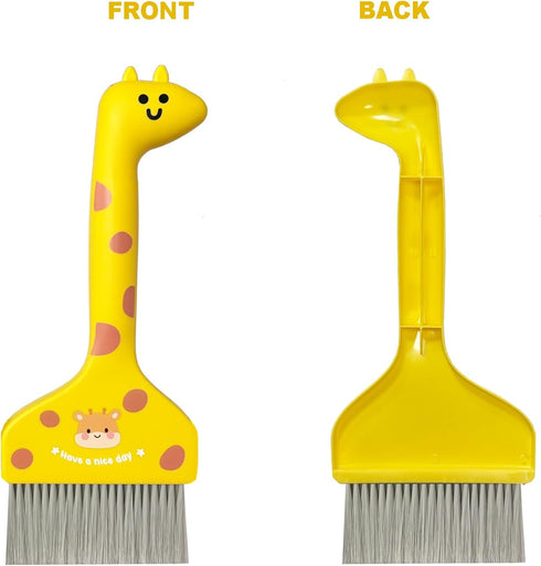 Set Set Mini Broom and Dustpan Cartoon Small Broom with Dustpan Combo Cute Cleaning Kit for Home Office Floor (Brown)