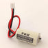 KUANMAI 2Pcs cr14250se 3V 1/2AA cr14250se CJ1W-BAT01 3V CP1H CP1L Disposable Cylindrical Battery with White Plug