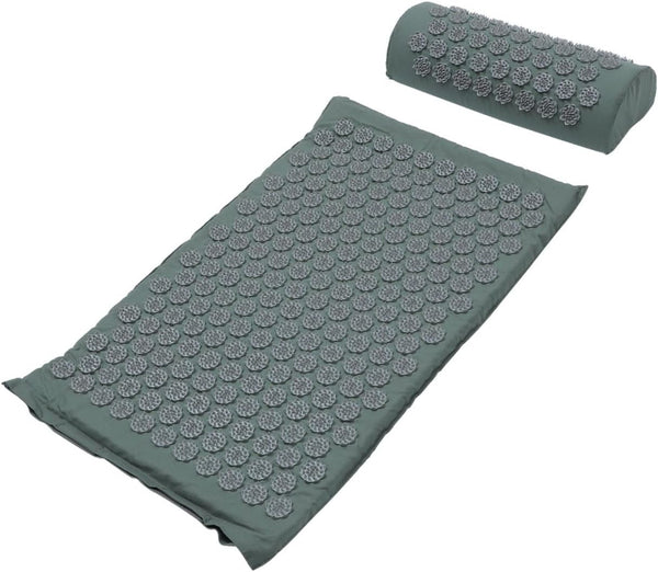 Holibanna Acupressure Massage Mat and Shiatsu Massage Pillow Set with Carry Bag,
