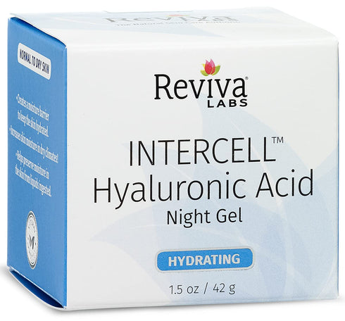 Reviva Labs Intercell Night Gel with Hyaluronic Acid, 1.25 Ounce