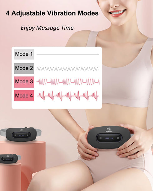 Electric Heating Pad, Portable Cordless Menstrual Heating Pad with 4 Heat Levels and Massage Modes for Cramps