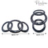 Parcelona French 3.5" Celluloid Hair Slider Barrette - Triple Ringed Non Slip Ponytail Holder for Women