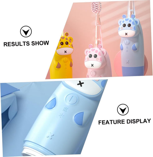 Mikinona Cartoon Sonic Electric Toothbrush for Frequency Ergonomic Grip for Healthy Brushing Habits Includes Blue Brush