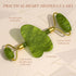 Jade Roller Gua Sha Set, Natural Facial Skin Care Beauty Tools, Face Roller Massager for Neck and Eye Treatment (Green)
