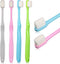 4 Pieces Soft Micro-Nano Manual Toothbrush - Extra Soft Bristles for Fragile Gums, Adult Kid Children (Blue & Pink)