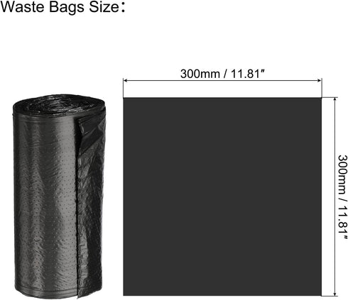 MECCANIXITY 0.5 Gallon Small Trash Bags, Black Garbage Bags for Mini Desktop Trash Can, 4 Rolls / 120 Counts