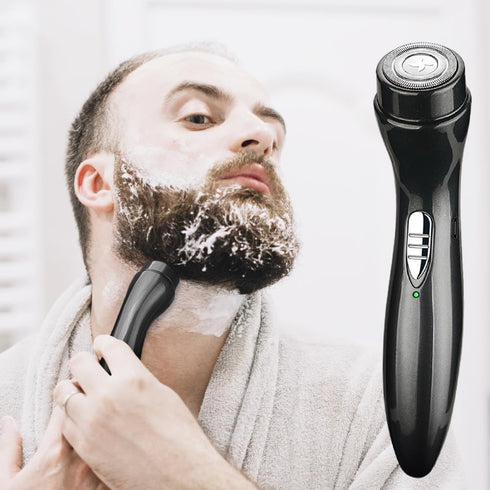 Mini Electric Shaver, Cordless Pocket Size Beard Trimmer, Portable USB Rechargeable Grooming Kit for Home, Travel