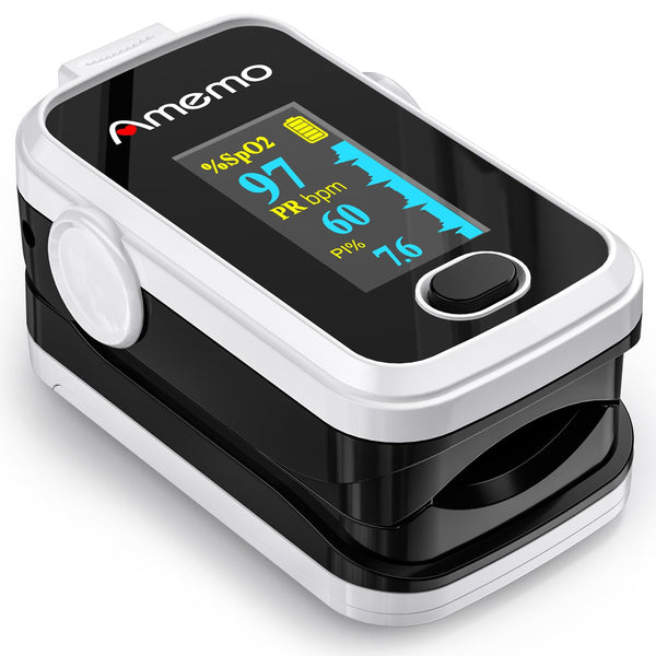 Pulse Oximeter,OLED Display Oxygen Monitor Fingertip,Blood Oxygen Saturation Monitor(SpO2) with Carrying Case,Silicone