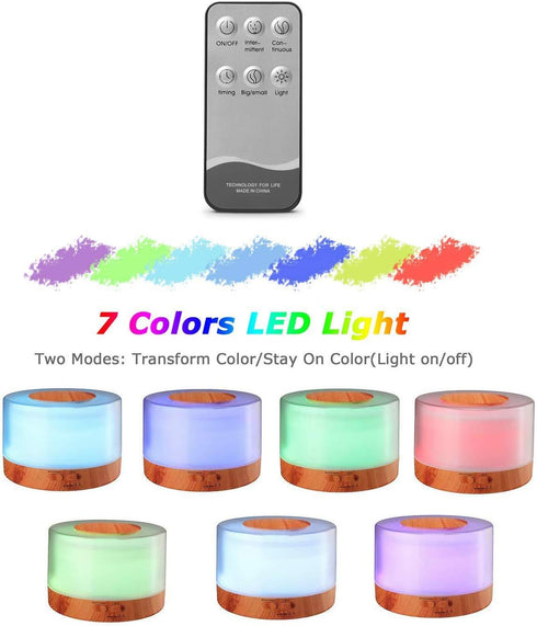 NEWTHING Diffuser,700ML Control,7 Aromatherapy Essential Oil Ultrasonic Aroma Cool Mist Humidifier with Adjustable Mist