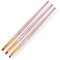 SILPECWEE 3 Pcs Oval Nail Brush Set - Rose Gold Acrylic Nail Art Brushes for Manicure