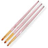 SILPECWEE 3 Pcs Oval Nail Brush Set - Rose Gold Acrylic Nail Art Brushes for Manicure