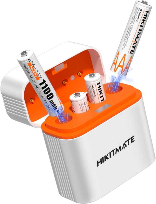 HIKITMATE Rechargeable AAA Batteries (4 Pack), 1.2V 1100mAh Ni-MH Triple A Batteries, 1200