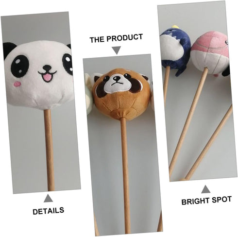 HAKIDZEL 5pcs Hammers Plush Cartoon Massage Soft Material Stress Relief Massage Sticks for Muscle Relaxation Home