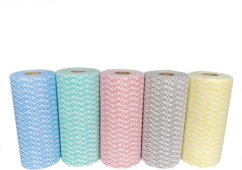 Disposable Cleaning Cloth Heavy Duty Rags, Reusable Household Cleaning Towels, 50 Sheets/Roll, 100 Pack