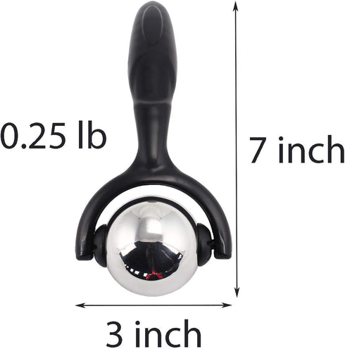 Vinyl Quote Me Roller Massage Ball - Ergonomic Handle Cold Warm Compression Temperature Keeper Stainless Steel Muscle