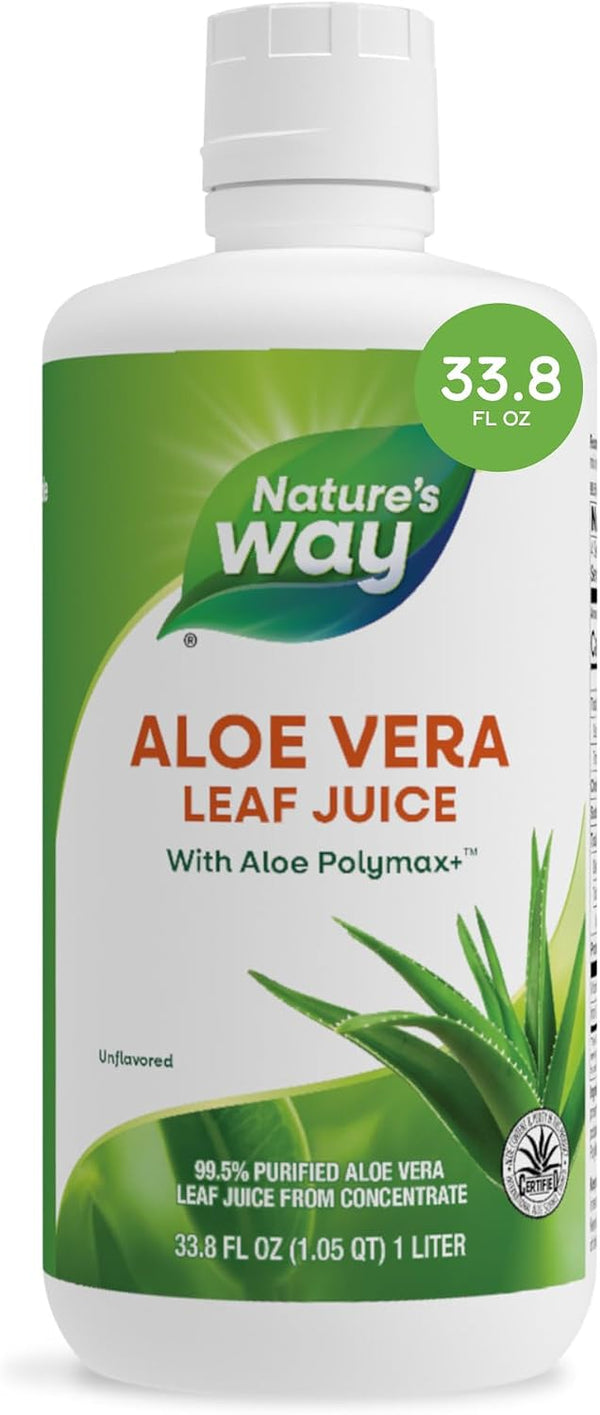 Nature's Way Aloe Vera Leaf Juice with Polymax+, 99.5% Purified Aloe Vera Leaf Juice