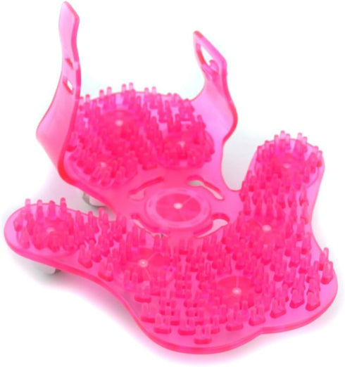 SAMYO 9 360-degree-roller Palm Shaped Massage Glove Body Massager with Metal Roller Ball Beauty Body Care (Pink)