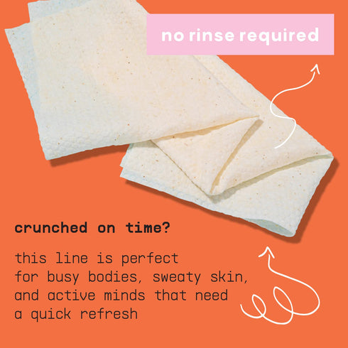 Refresh Line Deodorant Wipes, 15ct Deodorant for Women with Zinc, Probiotics & Prebiotics, Sweat Wipes to Cleanse Skin