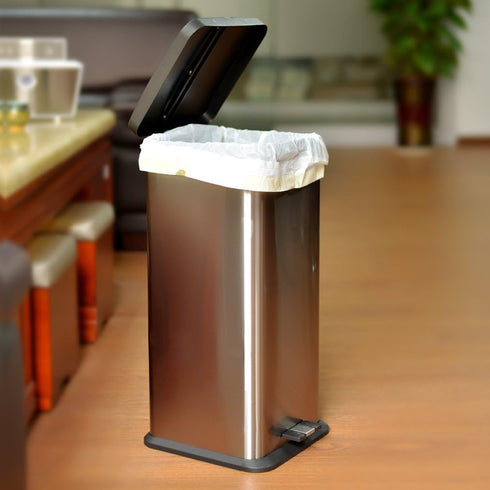 meidong 13 Bin(5 Rolls/95 Counts) Trash Bags, Garbage Bags Gallon Large Tall Kitchen Drawstring Strong Multipurpose