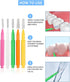 70PCS Soft Braces Brush Set, 50PCS Tooth Picks Flossing Head for Oral Tooth Cleaning, with Disposable Toothpicks