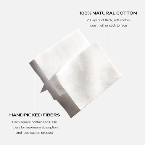 Shiseido Facial Cotton Pads - includes 165 Squares - for Softener Application & Makeup Removal - 100% Natural, Super Soft