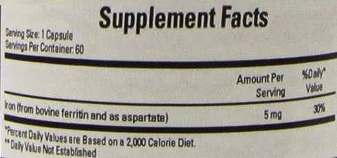 Cardiovascular Research Ferritin Capsules, 60 Count for Iron Support