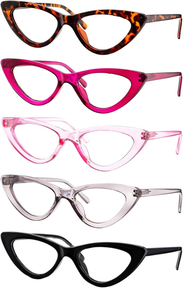 Yogo Vision Cateye Reading Glasses for Women, Light Spring Hinge Frame Eyeglasses