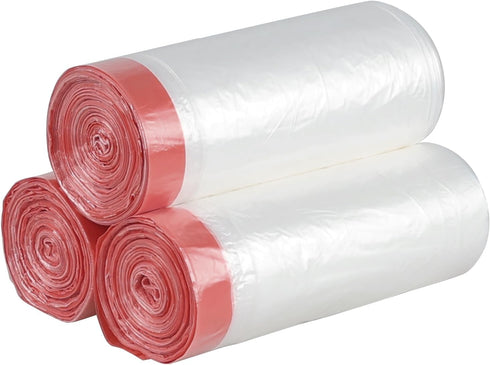 4 Gallon Clear Drawstring Trash Bags, 120 Count, Small Kitchen Garbage Bags