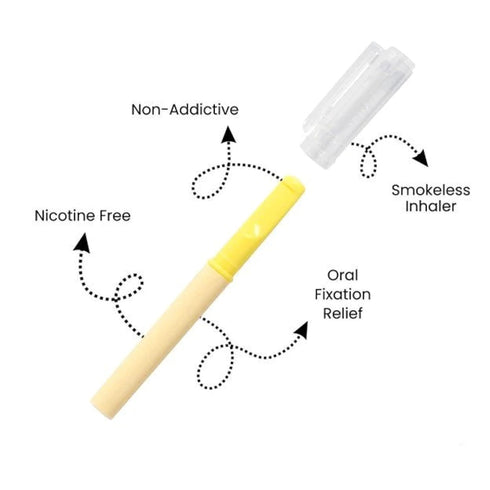 TSA-Accepted Oral Fixation Flavored Air Device, Habit Replacement | Zen Travel Stress Relief, 4-Pack for Airport Use