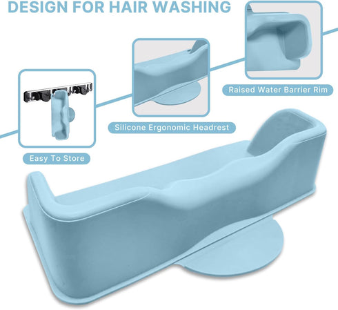 KPDUSG Silicone Portable Hair Washing Station for Kids,Toddlers and Elderly,Shampoo Basin/Bathtub Shampoo Basins