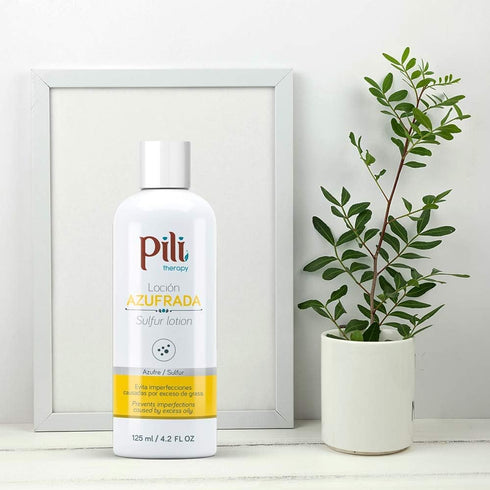 Pili Sulfur Lotion for Oily Skin Control - Face and Body - 4.2 fl. oz.