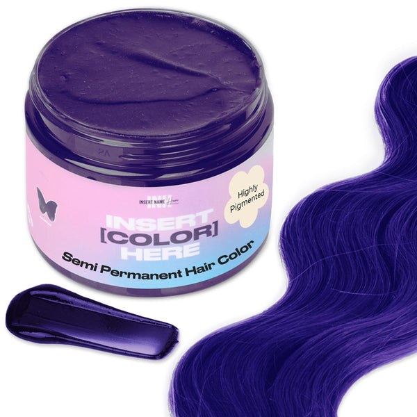 INH Semi Permanent Hair Color | Amethyst Dark Purple Hair Dye | No Bleach, Vegan, 6oz