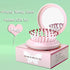 Mini Folding Hair Brush with Mirror, Compact Pop Up Pocket Brush, Small Travel Size Flip Hair Brush for Purse, Pink