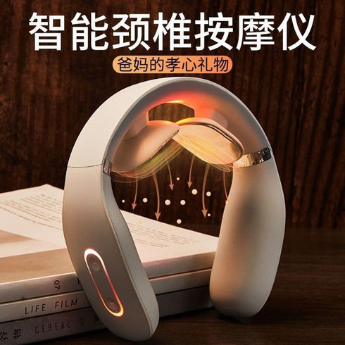 HLDMXJZLL 16-Level 42C 2-Head Neck Massager, Adjustable Electric Pulse, Constant Temperature Portable, Suitable as a