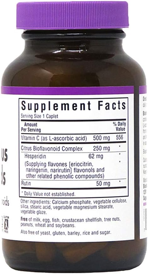 BlueBonnet Vitamin C 500 mg Caplets Plus Bioflavonoids - 90 Count