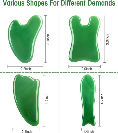 Set,Guasha 4-piece Set Gua Sha Massage Facial Tool Massager Kit for Face and Body,Scraping Massage Board Physical
