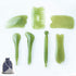 7 Pieces Gua Sha Scraping Massage Tool Set, Natural Resin GuaSha Tool for Face, Back, Neck, with Storage Bag (Green)