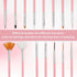 Nail Art Tool Set, 15 PCS Brushes, Resin Painting Palette, Detail Brush, Nail Dotting Pen for DIY Manicure (Pink)