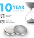Tenergy CR2016 Battery, 3V Lithium for Watches, Key Fobs, 10 Count (Pack 2)