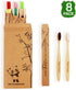 Virgin Forest Bamboo Toothbrush, Biodegradable Eco-Friendly Natural Wooden Toothbrushes, Vegan Organic Bamboo Charcoal,