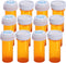 Plastic Empty Pill Bottles with Double Sided Use Caps - Child Resistant & Easy Open Medicine Container (8 Dram, 12pcs)