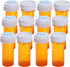 Plastic Empty Pill Bottles with Double Sided Use Caps - Child Resistant & Easy Open Medicine Container (8 Dram, 12pcs)