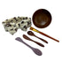 Wood Mask Mixing Bowls 6 Pack, DIY Beauty Spa Tools Kit for Clay Mask, Cosmetic Bowl, Spatula, Brush, Headband