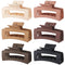 Sisiaipu 3.5 Inch Medium Hair Claw Clips, 6 Pack Square Rectangle Clips for Women Hair Accessories